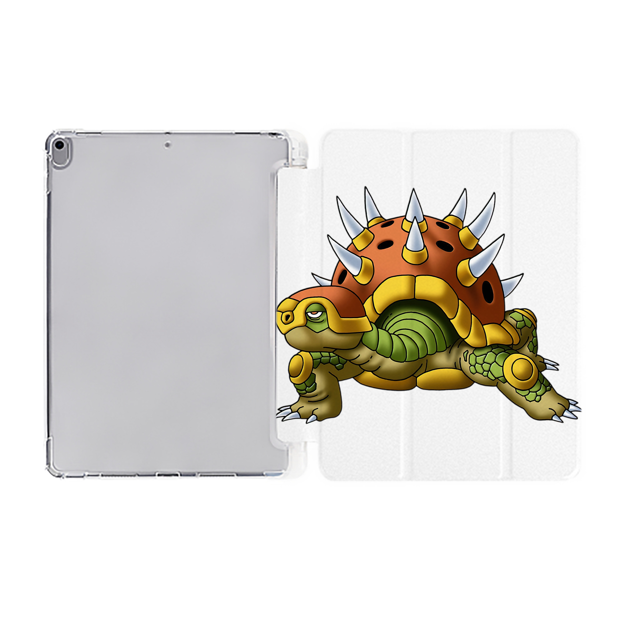 （画像用） ドラゴンクエスト Doragon Kuesuto Dragon Quest IPad ケース ペン収納付き 三つ折りスタンド PUレザー×シリコン 対応機種9.5/10.5/10.9インチ